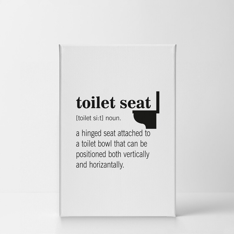 Noun Dictionary Definition of Toilet Seat Funny Quote Saying Etsy