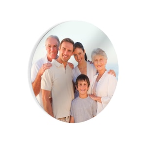 Custom Photo on Round Circle Metal Personalized Photo Wall Decor Picture Put Your Photo on Metal Personalized Photo Wall Art Photo Gifts