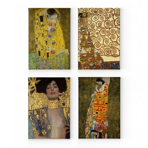 The Kiss The Tree of Life Judith and the Head of Holofernes Hope II Gustav Klimt 4 Panel Canvas Set Print Wall Art Oil Paint Ready to Hang