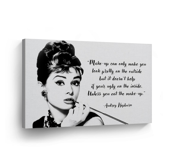 Audrey Hepburn Quote Breakfast At Tiffany S Movie Canvas Etsy