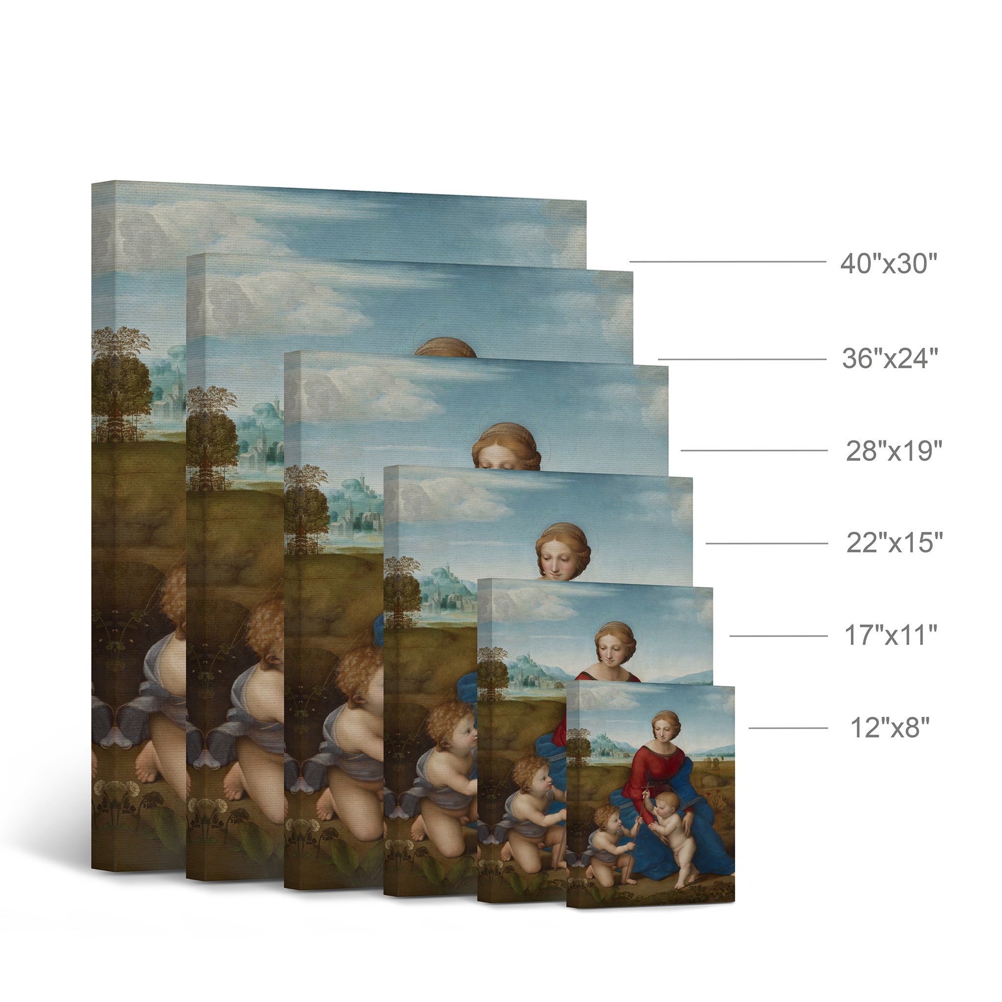 Madonna of the Meadow by Raphael Art Canvas Wall Art Print Famous Fine ...