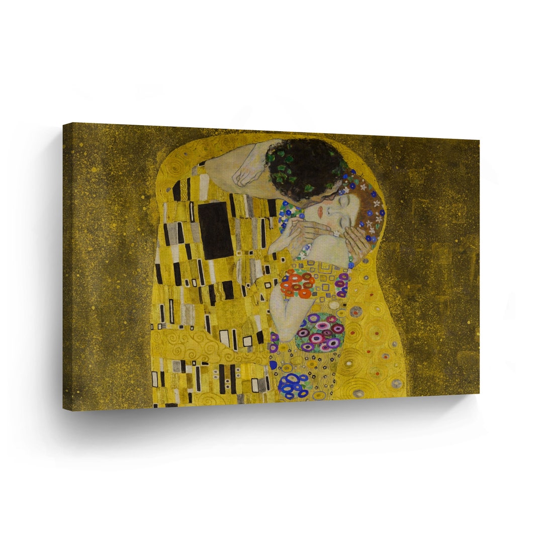 The Kiss by Gustav Klimt Canvas Print Wall Art Famous Art Painting ...