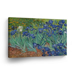 Vincent Van Gogh Irises, 1889 Canvas Print Home Decor Wall Art Artwork Stretched and Framed - Ready to Hang