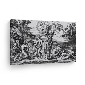 Judgement of Paris by Raphael Art Canvas Wall Art Print Famous Fine Art Reproduction Renaissance Art Living Room Bedroom Home Decor