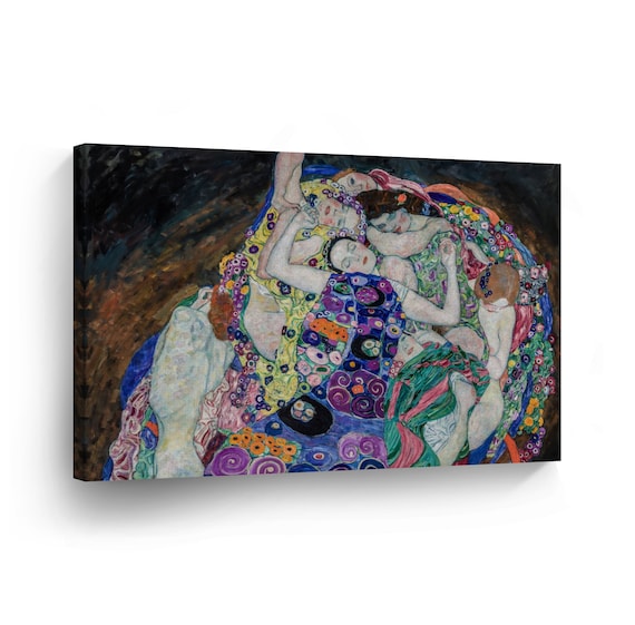 The Maiden by Gustav Klimt Canvas Print Wall Art Famous Art