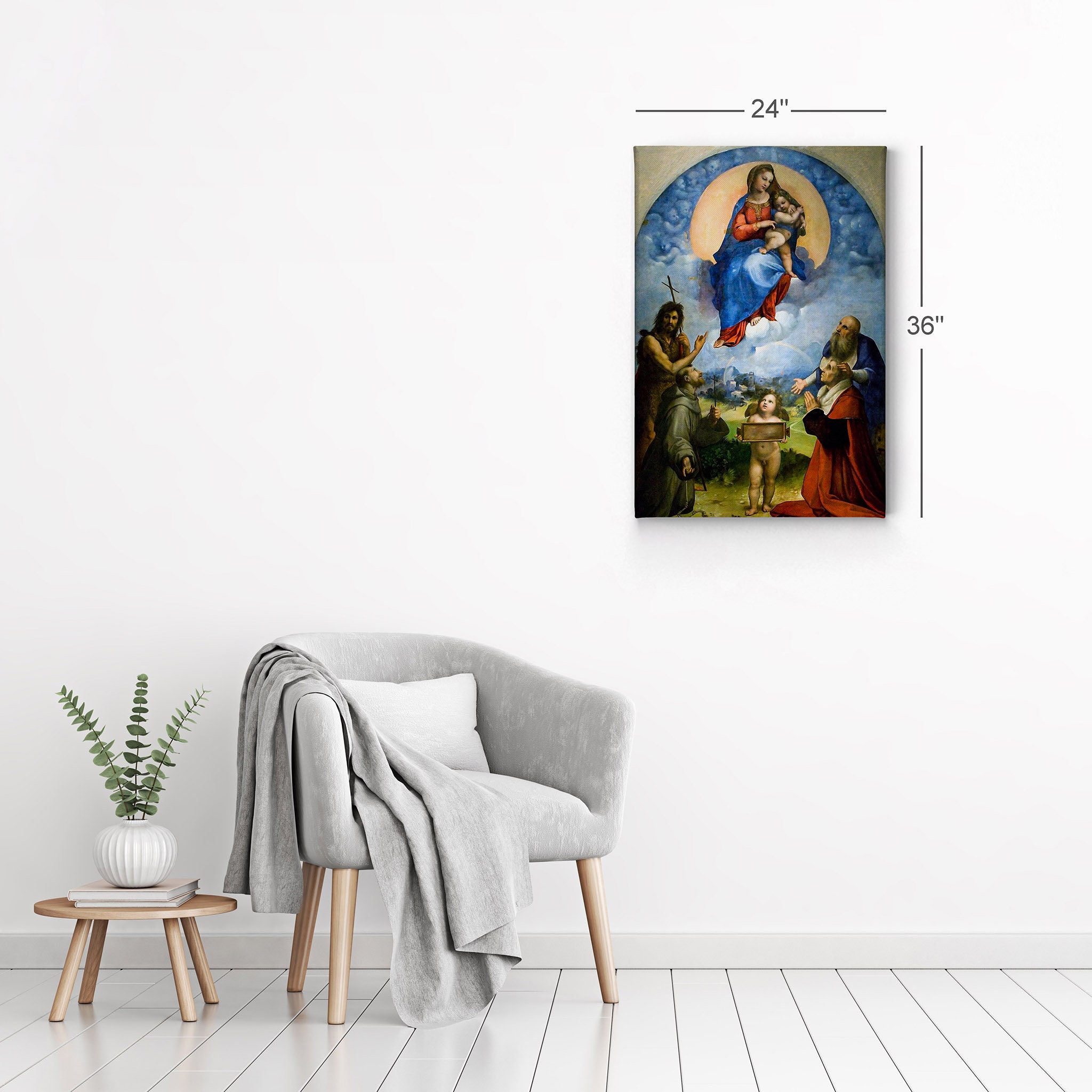 The Madonna of Foligno by Raphael Art Canvas Wall Art Print Famous Fine ...