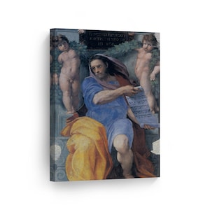 The Prophet Isaiah by Raphael Art Canvas Wall Art Print Famous Fine Art Fresco Painting Reproduction Renaissance Art Living Room Home Decor