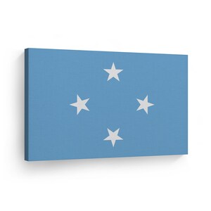 Micronesia Flag CANVAS or METAL Wall Art Print Country Flags Office Living Room Dorm Bedroom Kitchen Sports Club Bar Decor Modern Home Decor