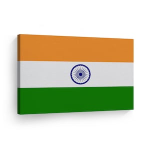 India Flag CANVAS or METAL Wall Art Print Country Flags Office Living Room Dorm Bedroom Kitchen Sports Club Bar Decor Modern Home Decor