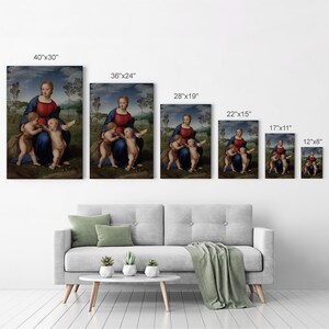 Madonna of the Goldfinch by Raphael Art Canvas Wall Art Print Famous ...
