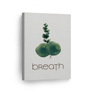 Breath Typography Bathroom Decor Canvas Print Bathroom Sign Bathroom Wall Decor Wall Art Home Decoration Ready to Hang