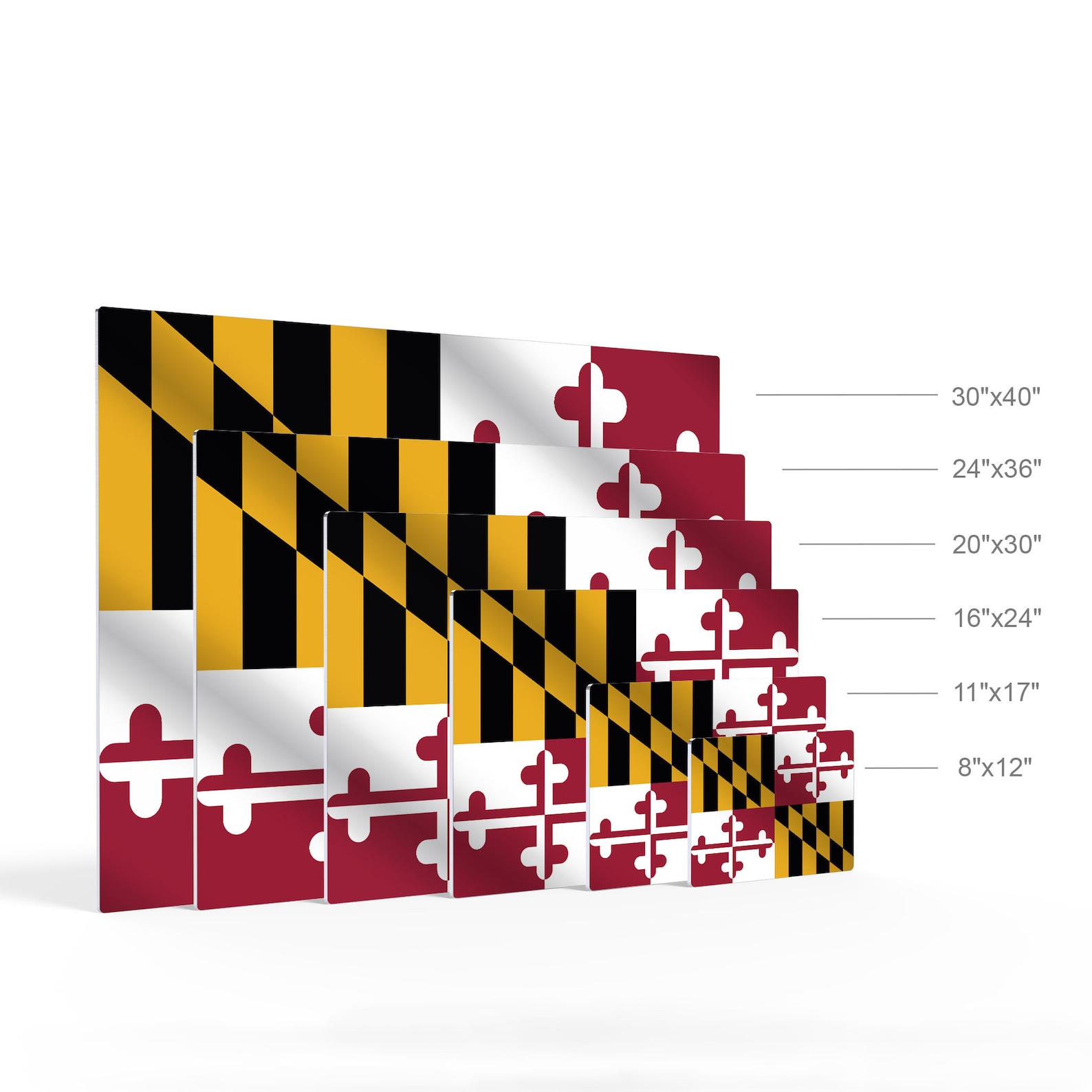 Maryland State Flag CANVAS or METAL Wall Art Print State Etsy