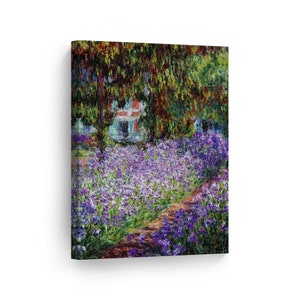 The Artist&#39;s Garden at Giverny by Claude Monet Canvas Wall Art Print Art Painting Reproduction Fine Art Oil Paint Modern Art Home Decor