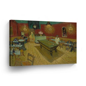 Vincent Van Gogh The Night Cafe_, 1888 Canvas Print Home Decor Wall Art Artwork Stretched and Framed - Ready to Hang