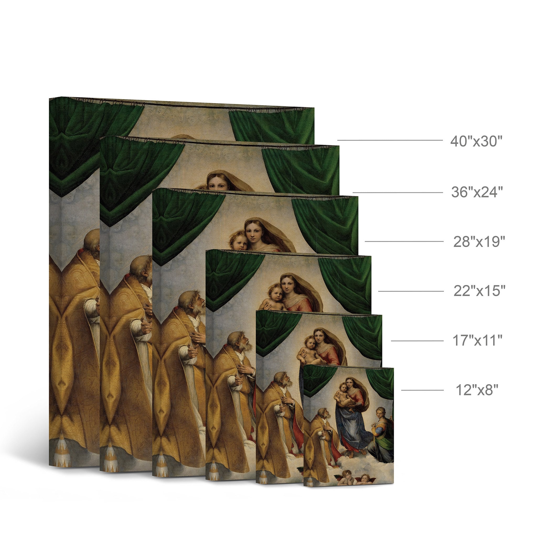 Sistine Madonna by Raphael Art Canvas Wall Art Print Famous Fine Art ...