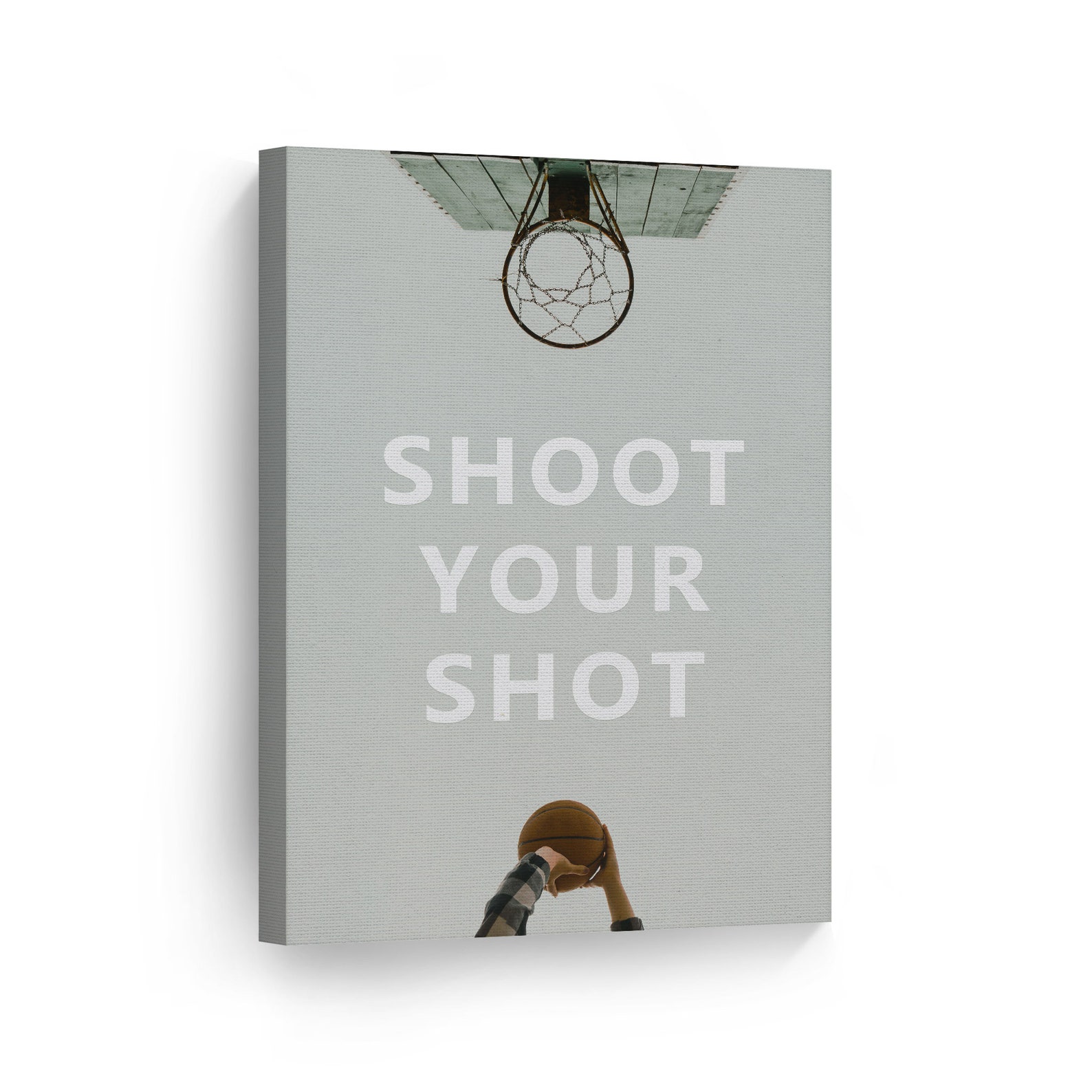 Shoot Your Shot Inspiring Basketball Sport Motivational Canvas | Etsy