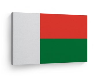 Madagascar Flag CANVAS or METAL Wall Art Print Country Flags