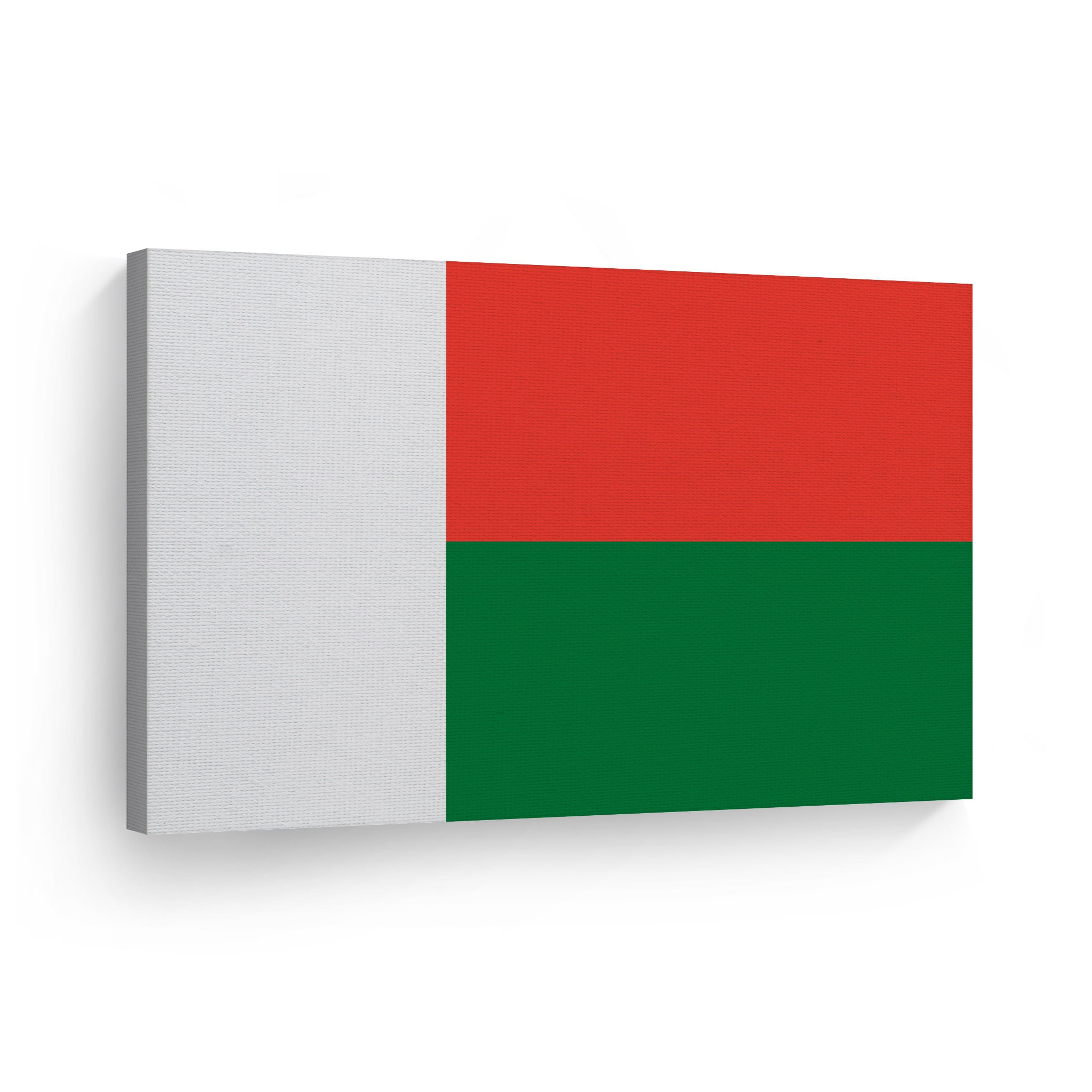 Madagascar Flag CANVAS or METAL Wall Art Print Country Flags