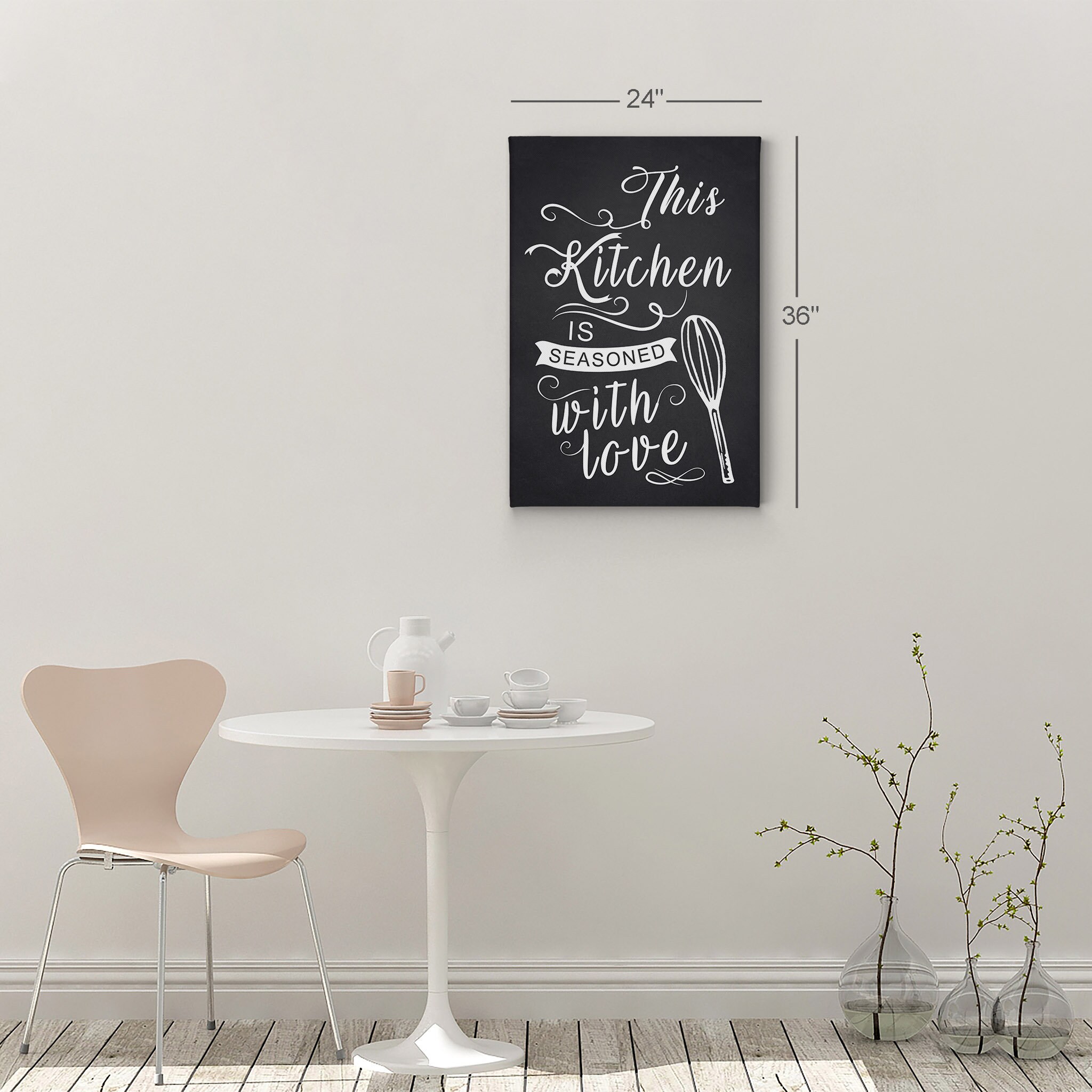 Panneau Décoratif Cuisine En Bois "Cette Cuisine Est Assaisonnée D'amour" - 6x12.5 Pouces