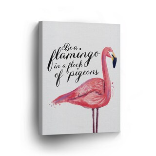 Targa In Metallo Vintage Con Scritta 'Be A Flamingo In A Flock Of Pigeons' - Decorazione Da Parete 20x30 Cm Per Soggiorno, Camera, Caffè