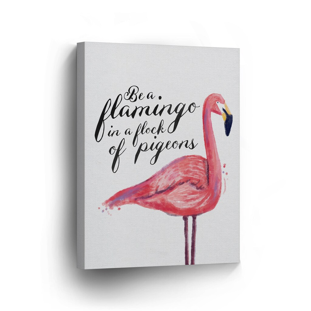 Targa In Metallo Vintage Con Scritta 'Be A Flamingo In A Flock Of Pigeons' - Decorazione Da Parete 20x30 Cm Per Soggiorno, Camera, Caffè