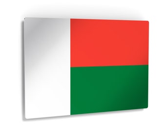 Madagascar Flag CANVAS or METAL Wall Art Print Country Flags