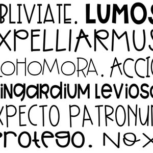 Spells SVG Digital Download Cut Files