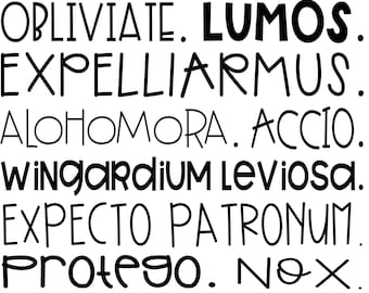 Spells SVG Digital Download Cut Files