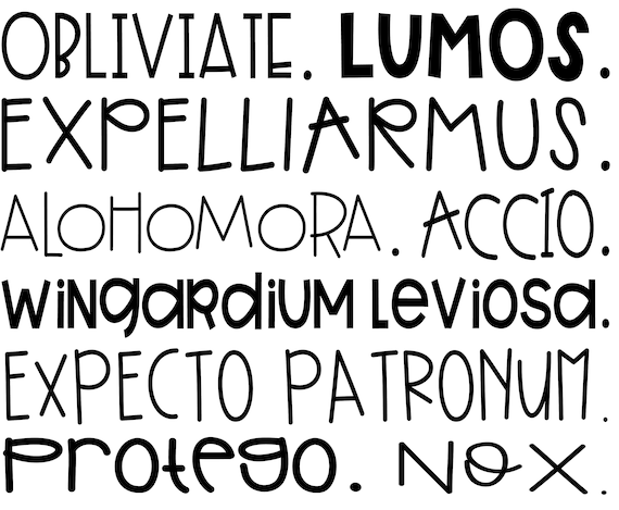 Spells SVG Digital Download Cut Files | Etsy