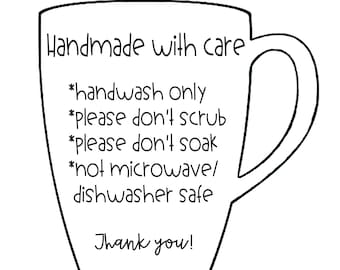 Instrucciones de cuidado para tazas y archivos digitales de tazas