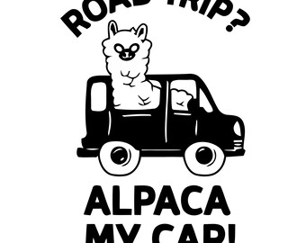 Alpaca Mi Coche SVG Descarga Digital Archivos Cortados