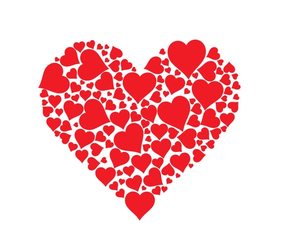 Hearts SVG Digital Download Cut File | Etsy