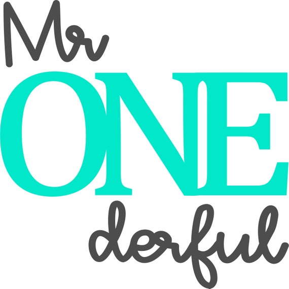 Download Mr ONE derful SVG Digital Download Cut Files | Etsy