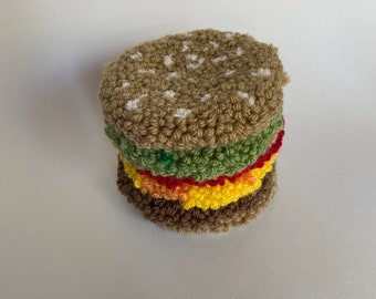 Burger Rug Coasters - Set of 6