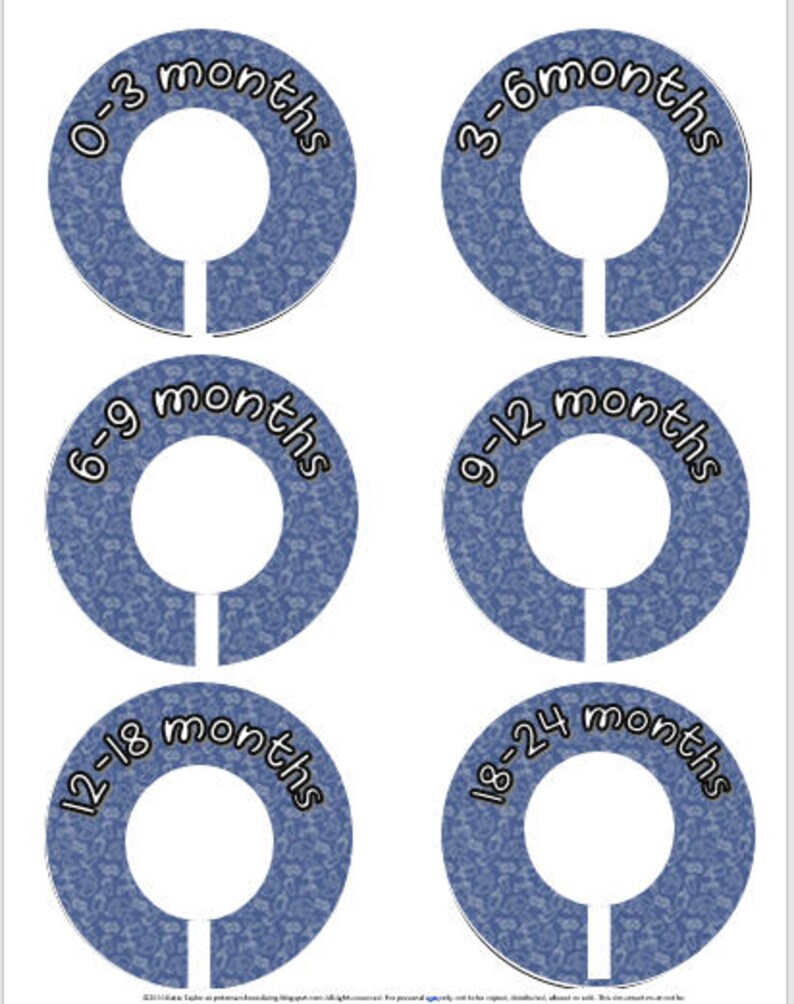 Baby Nursery Clothing Rack Dividers by Size EDITABLE WORD Etsy