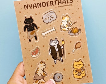 Nyanderthals - Matte Sticker Sheet