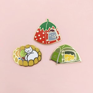 Cat Houses Enamel Pins