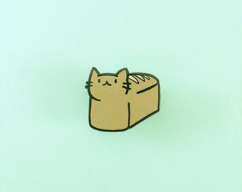 Bread Loaf Cat - Hard Enamel Pin - Meower