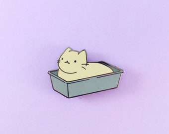 Dough Cat Enamel Pin - Hard Enamel