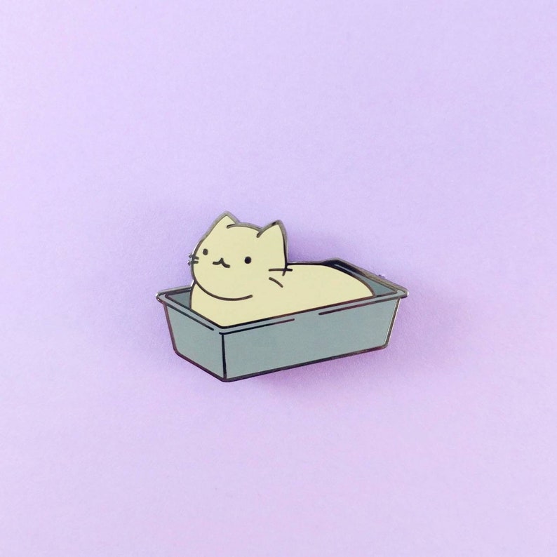 Dough Cat Enamel Pin - Hard Enamel 