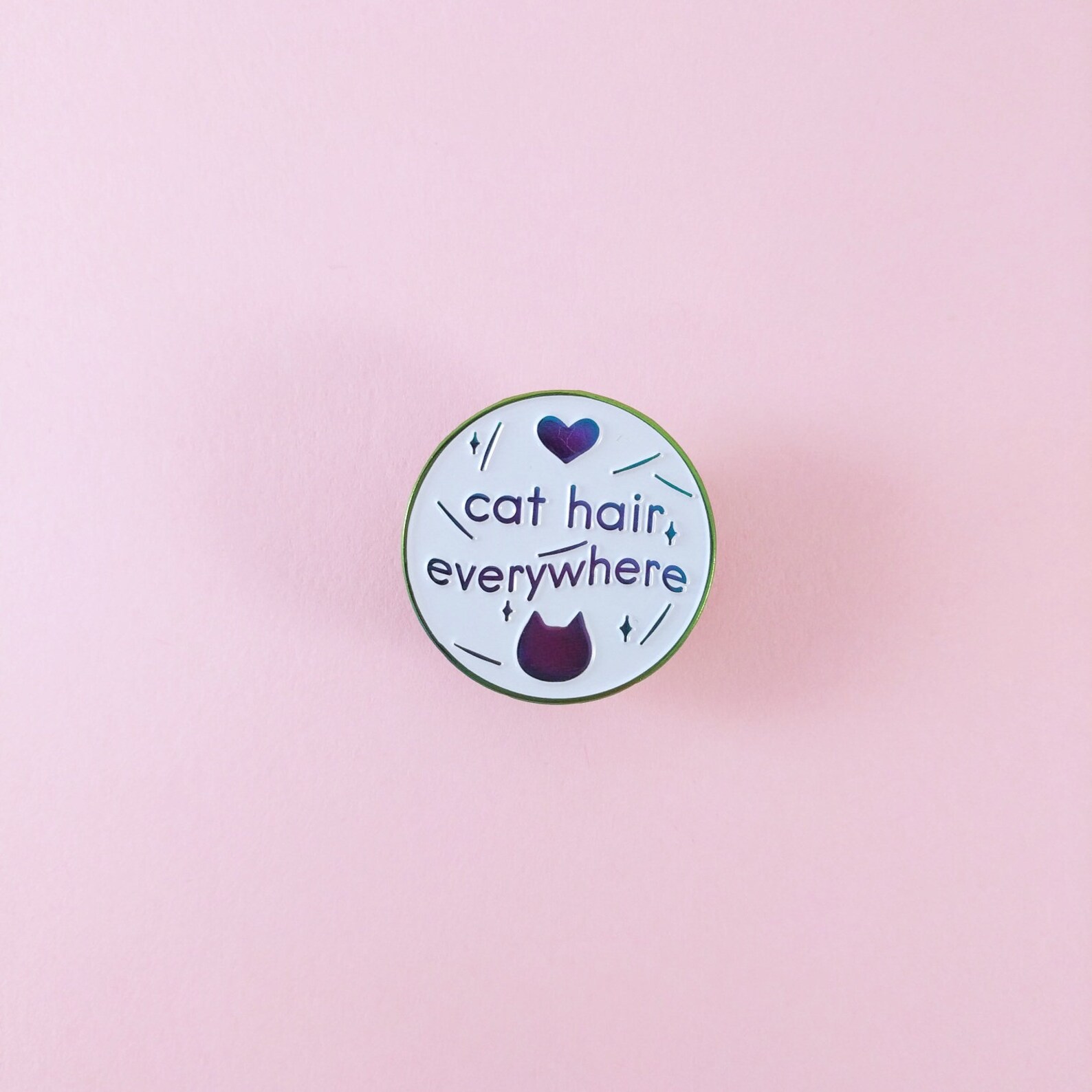 Cat Hair Everywhere Enamel Pin Etsy