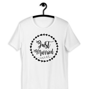 Just Married Tee Shirt | Engagement Husband & Bride to be Shirt | Gift for Her Him Idea