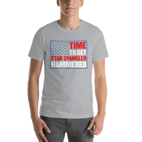 Time To Get Star Spangled Hammered America Drinking T-Shirt Time To Get Star Spangled Hammered America Drinking T-Shirt