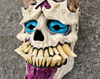 Oni Hannya Yokai Mask (White)