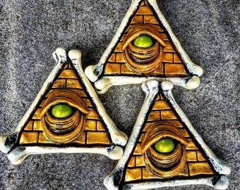 All Seeing Eye Refrigerator Magnet by Wicked Wall Masks