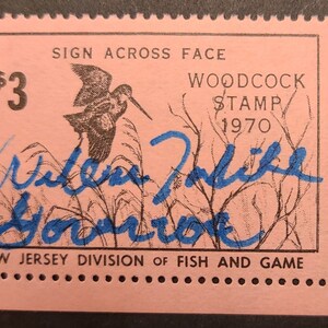 1969 Non-resident 5 dollar trout stamp New Jersey 1969 Non-resident 5 dollar trout stamp New Jersey