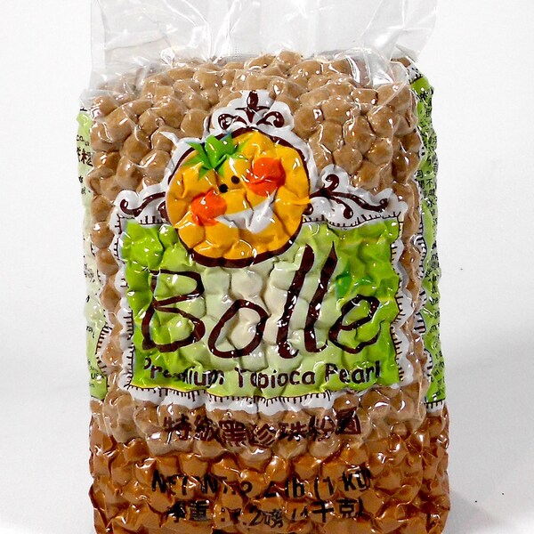 Bolle Premium Black Boba Tapioca Pearls Bubble Tea Ingredient 2.2 lbs.