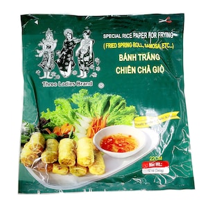 Three Ladies Super Thin Spring Roll Rice Paper Wrappers Banh Trang