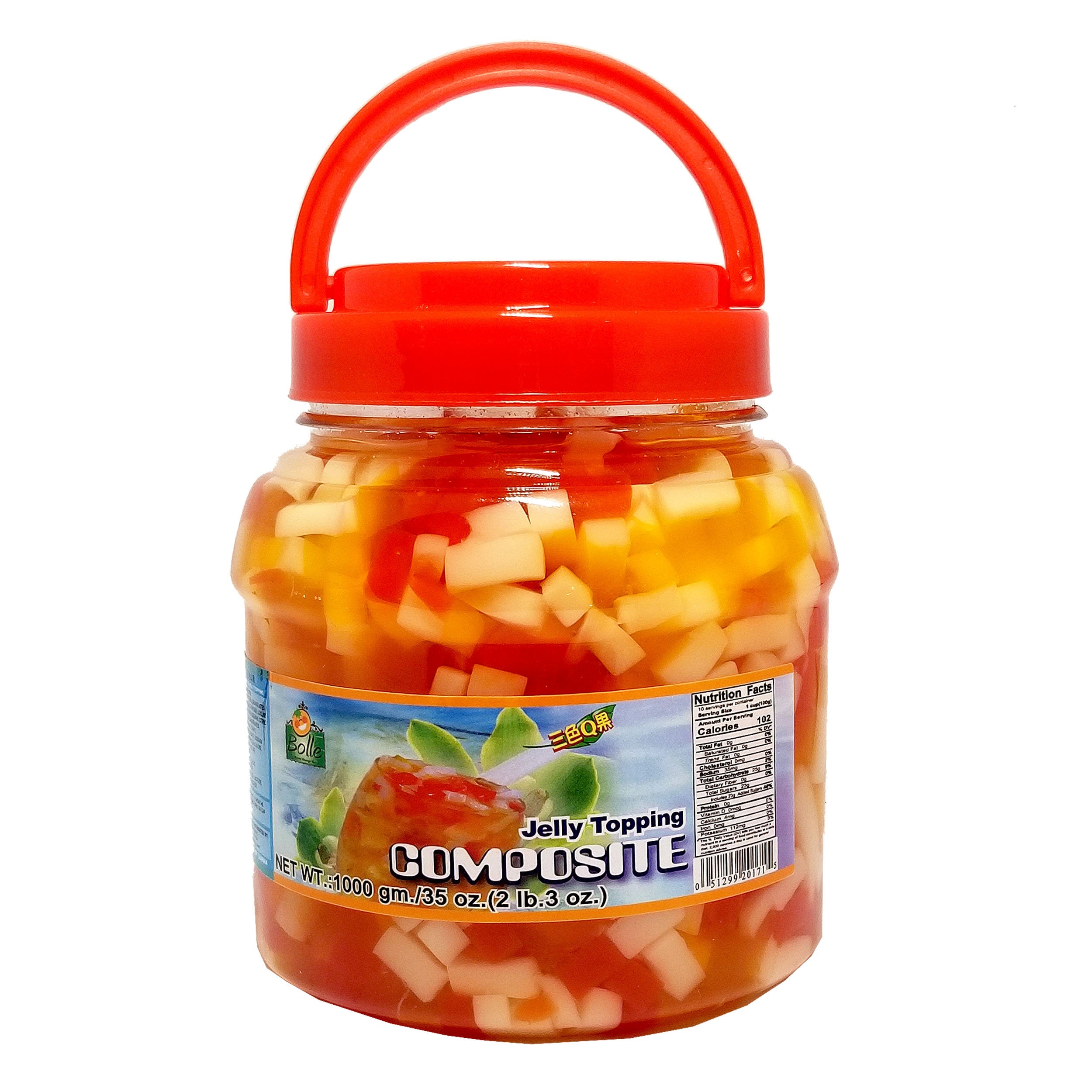 Bolle Composite Jelly Mix Flavors Topping, Boba Bubble Tea Ingredient