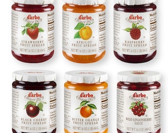 D'Arbo All Natural Fruit Spread Preserves from Austria Various Flavors 16 Oz.